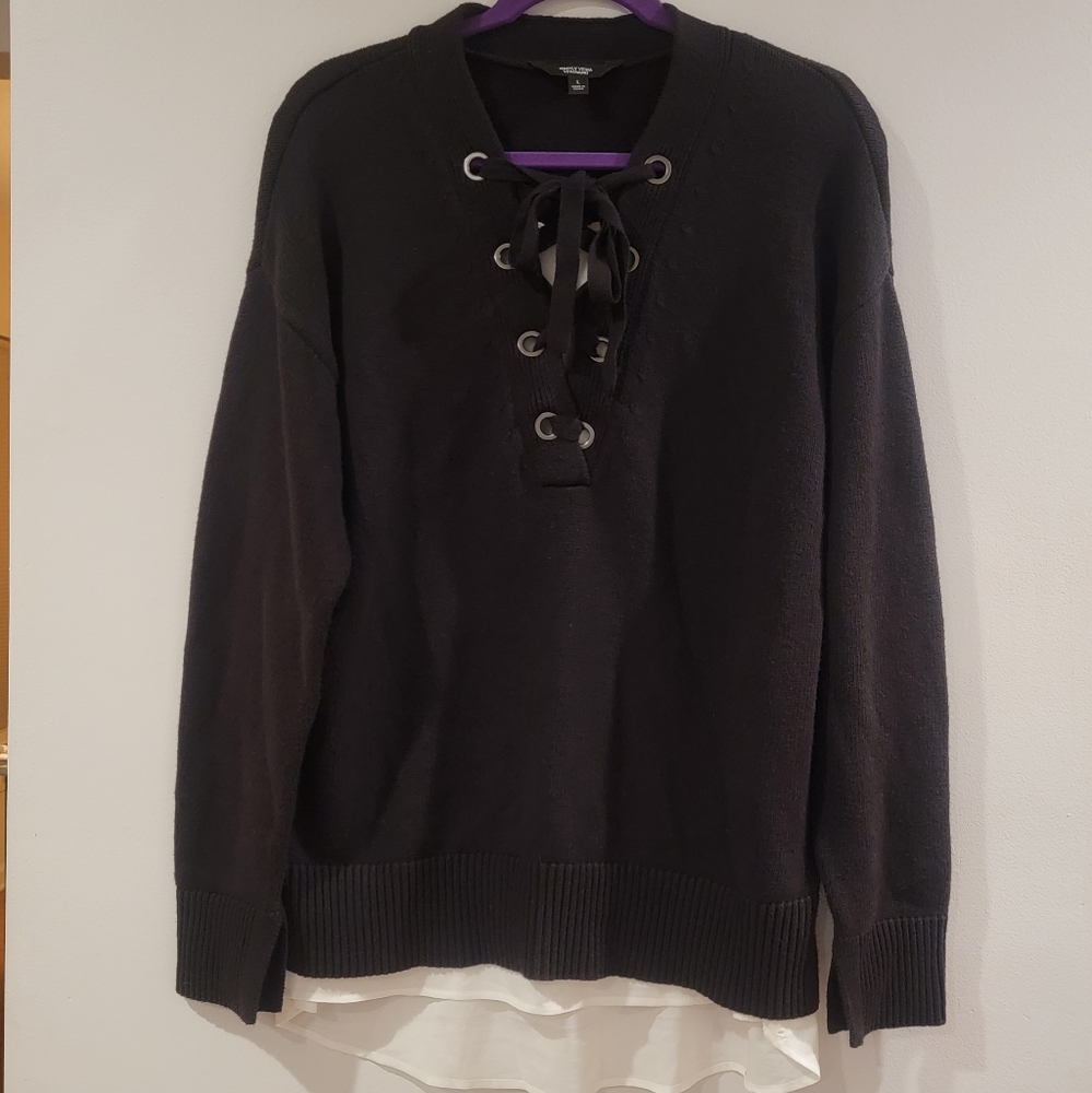 Simply Vera Vera Wang Flowy Hem Sweater Blouse Size Large